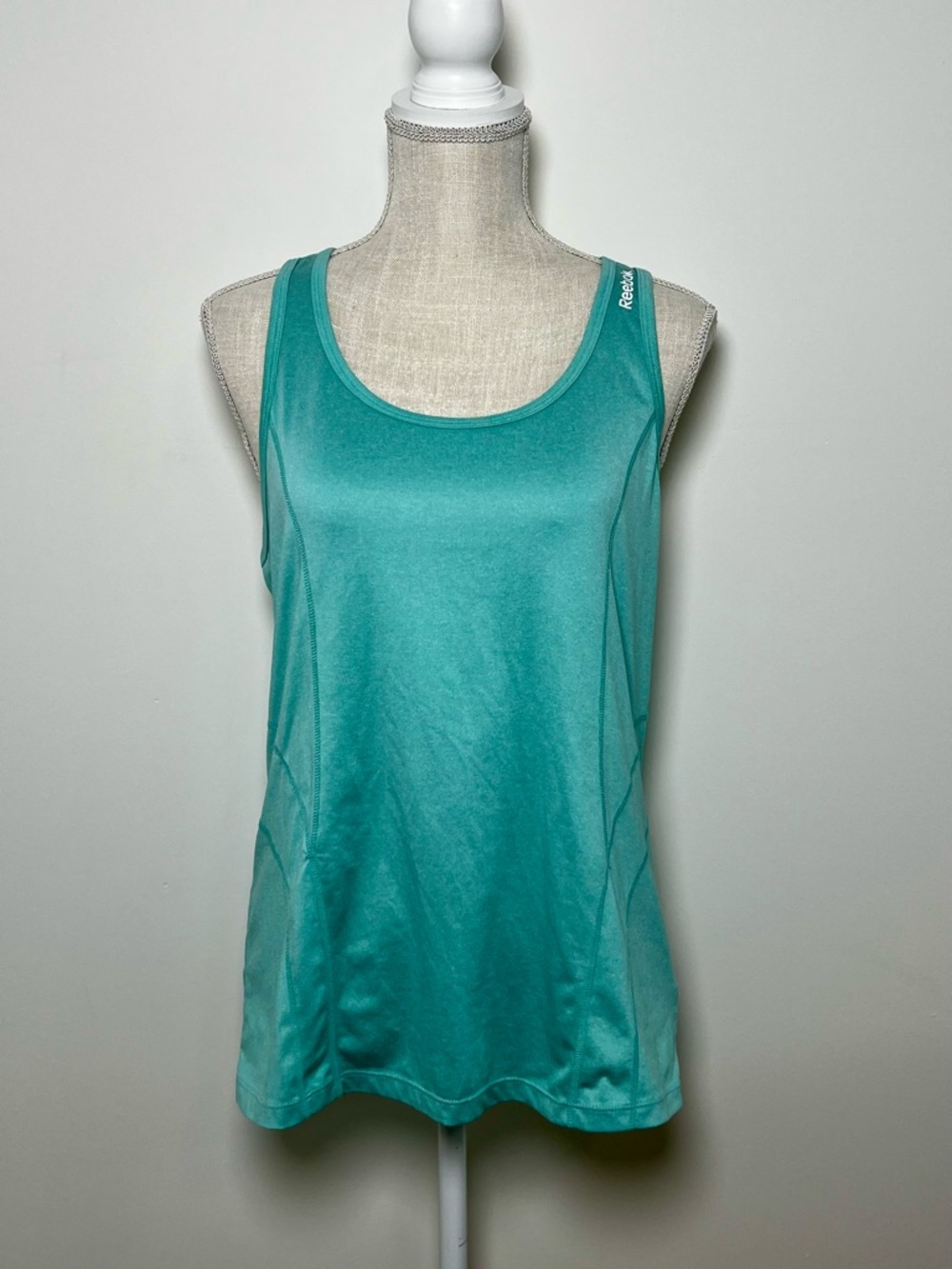 Reebok Teal Women's Active Scoop Neck Racerback Tank Top